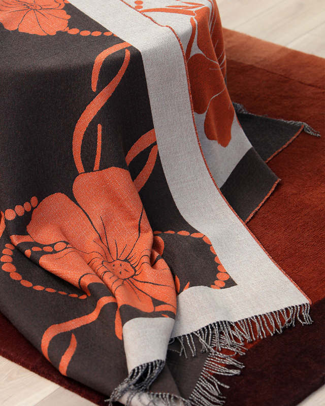 Cashmere & Yak Wool Reversible Jacquard Throw, 50" x 70"